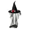 Halloween Witch Hat with and Rose Mesh Decorative Costume Hat for Party