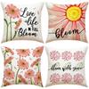 Little Daisy Letters Throw Pillow Covers With Digital Printing Of Short Plush Fabric Car-Shaped Sofa Cushion Home Decor