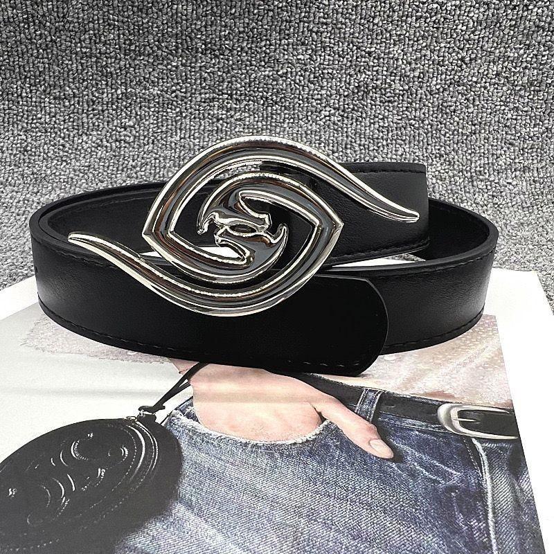 Chic Black Pu Belt For Women With Retro Style And Elegant Buckle For Jeans