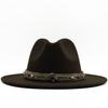 Woolen Top Hat European and American Fashion Ethnic Style Hat Flat-brimmed Big-brimmed Jazz Hat