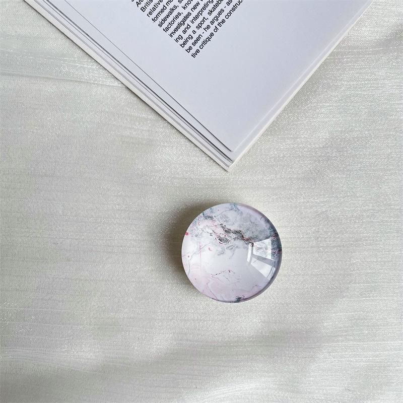 Transparenter Kristallkugel-Handyhalter: Kreativer Einziehbarer Ständer für Faule Desktop-Nutzung