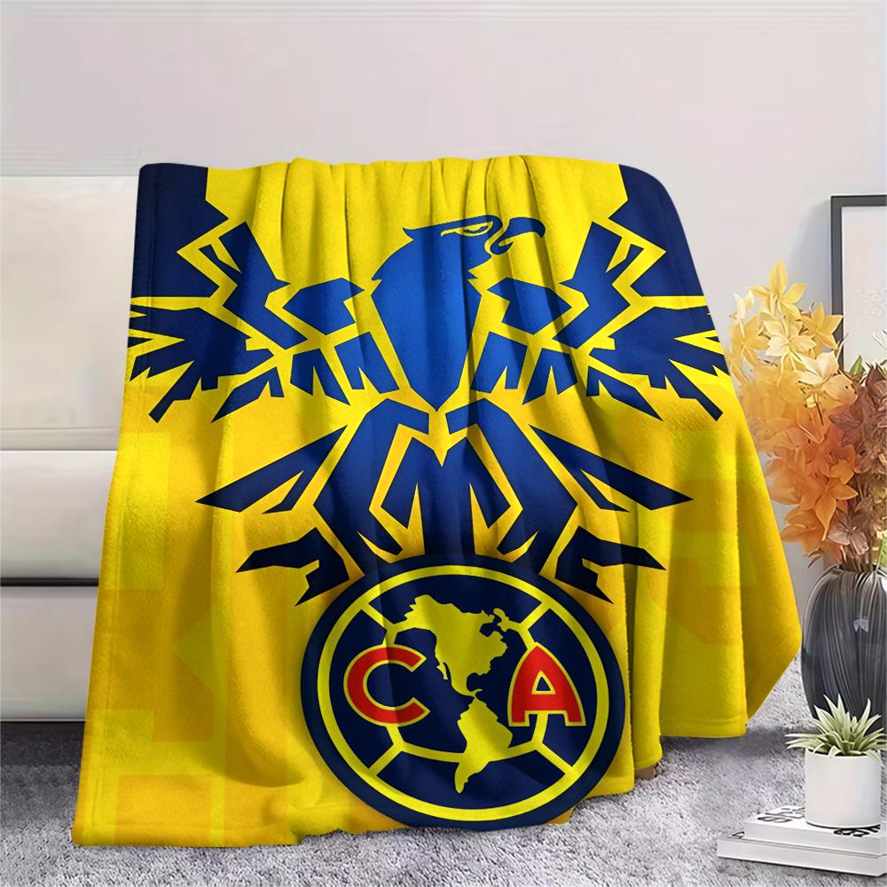 Club America Print Flannel Blanket, High quality Comfortable for All Seasons, Home Decor, Warmth and Comfort, Perfect for Christmas Gifts