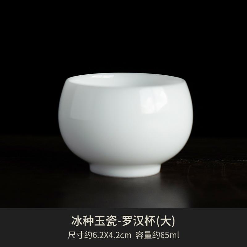 White Ice Fat Jade Porcelain Tea Cup Ceramic Teacup Aesthetic Bowl Puera Cups Gongfu Tea Supplies Teacups Unusual Beautiful Pair