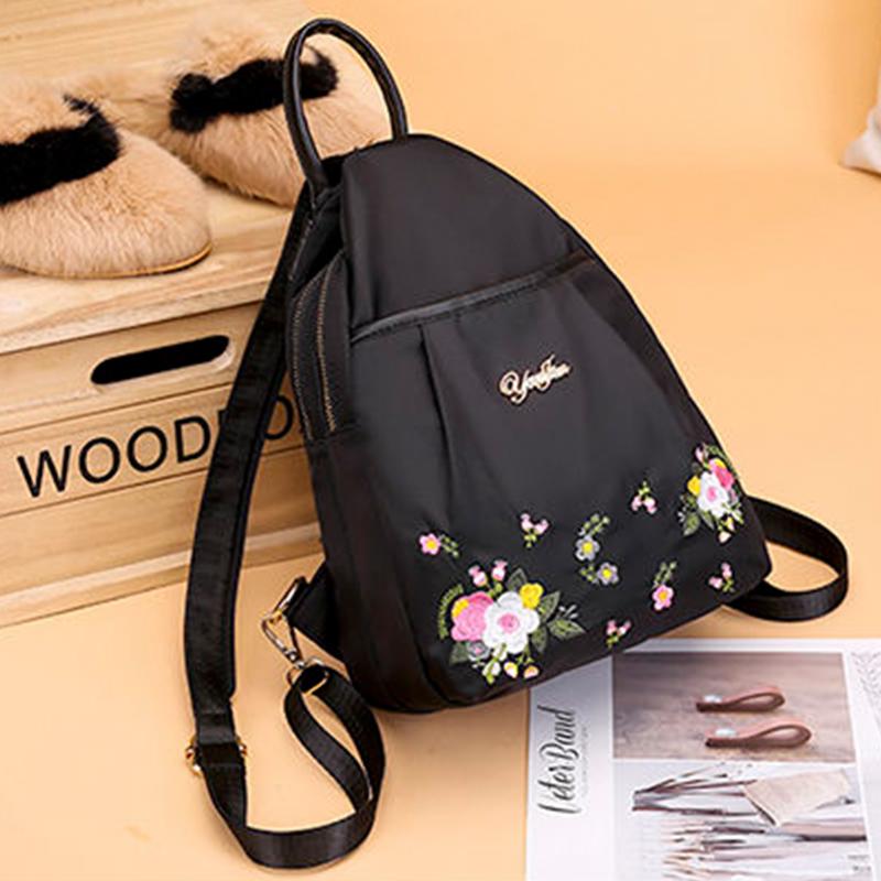 Fashion Oxford Backpack Multifunction Crossbody Bag Large Capacity Embroidery Chest Bag Waterproof Travel Bag Pack