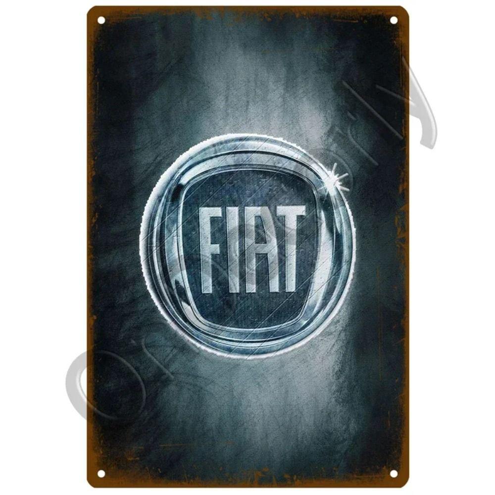 FIAT Garage Bar Metal Sign, Auto Brand Wall Decor 20x30cm