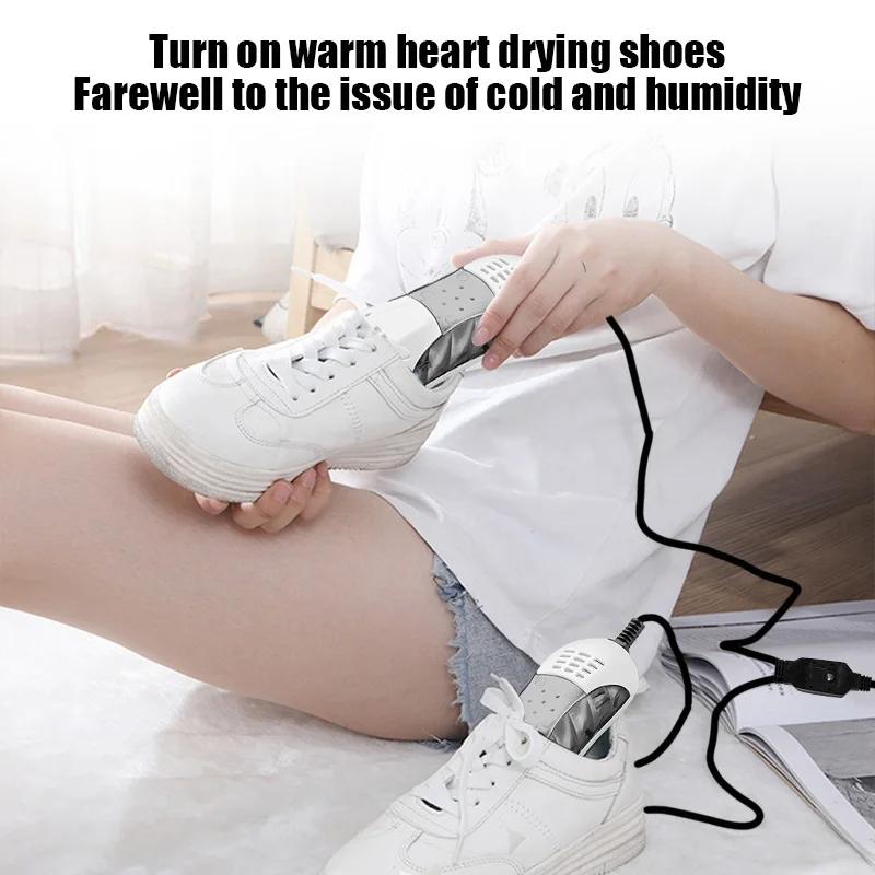 HOMEFISH Electric Shoe Dryer Deodorizer with Heat Dehumidifier Foot Warmer Heater UV Shoe Drying Machine Odor Eliminator for Boo