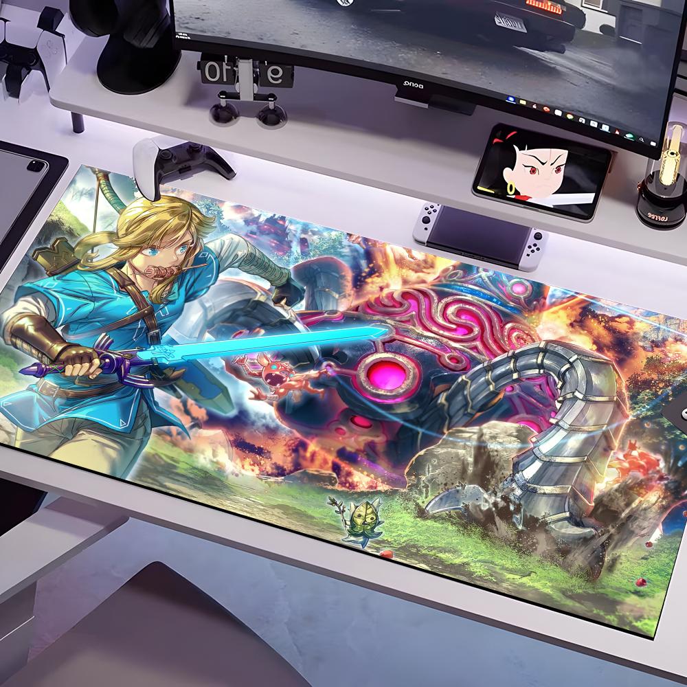 

The Legend-D Of ZeldaES-S S-Link Mouse Pad Multiple Sizes Large Square Computer Office Game Table Mats Rubber Anti-slip Mousepad 600x300x2mm