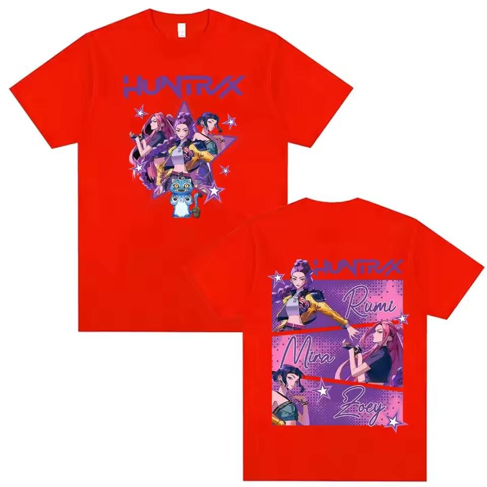 K-pop Saja Boys Demon Hunters Film Graphic Women's T Shirt Harajuku Fashion Short Sleeve T-shirts Summer Cotton Tops Tee Shirt