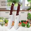 WXCOO Stainless Steel Japanese Chef Knife Wooden Handle Ultra Sharp Fish Bone Fruit Meat Cleaver Santoku Slicing Kitchen Knives