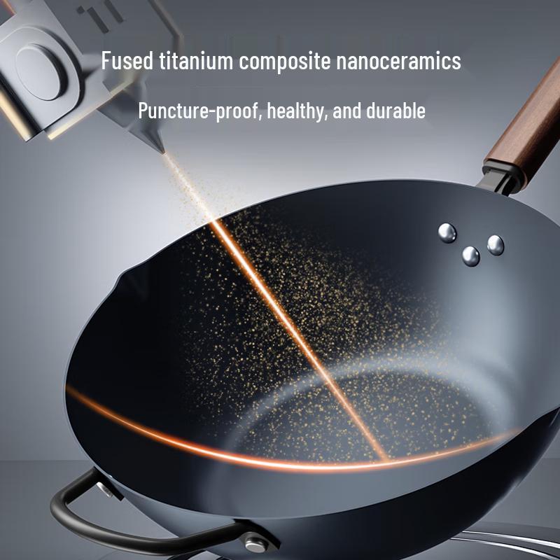 Kangbach 32cm Titanium Non-Stick Iron Wok
