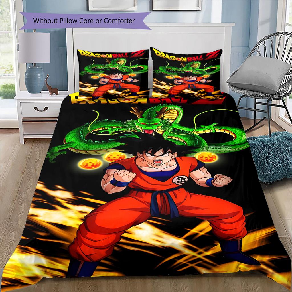 Juego de Ropa de Cama con Estampado de Dibujos Animados Colcha Funda de Colcha Funda de Almohada Decoración del Hogar Regalo de Cumpleaños (1 * funda nórdica + 2 * fundas de almohada, sin núcleo)