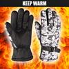 1 Pair Winter Warm Camouflage Fishing Gloves Skiing Running Riding Mittens Windproof Fleece Camo Cycling Full Fingers Mittens