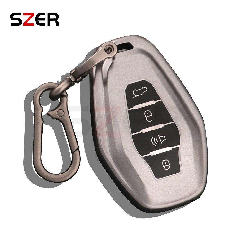 Fashion Tpu Car Key Cover Case Auto Keychain Protector Key Ring For Chery Jetour X70 X70Plus X70M X90Plus X95Pro Accessaries
