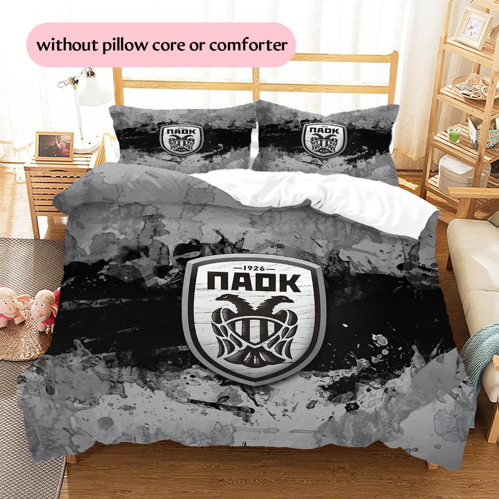 Biancheria da letto con motivo PAOK FC Decorazione per la casa Regalo di compleanno (1 * copripiumino + 2 * federa, senza nucleo)