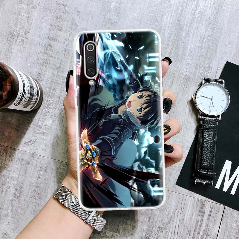 Sword Art Online Kirito Asuna Phone Case For Xiaomi Redmi Note 15 14 13 12S 12 Pro Plus 11S 11E 11 11T 10S 10 Art Soft Pattern C