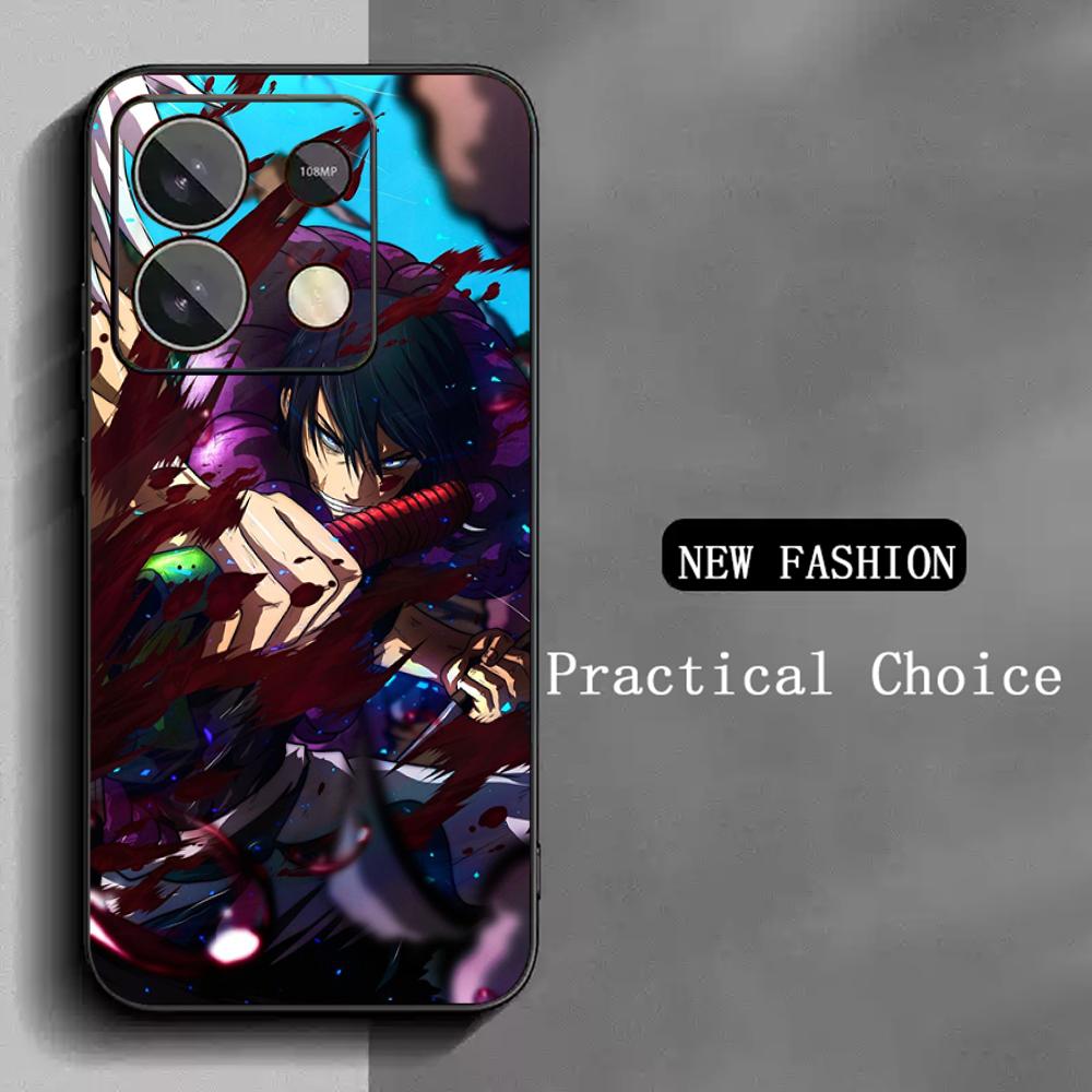 Super cool Toji Fushiguro klassisches Anime Handyhülle für Redmi Note 14 13 12 11 Pro Plus S 5G 14C A3 Weiche Schwarze Handyhülle