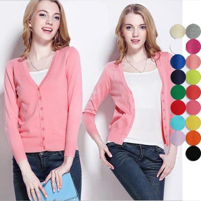Women Spring and Autumn Casual Long Sleeve Cardigan Knitwear