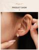 Drop Fringe Earrings, 14K Gold Plated Long Lasting Tarnish Free Marquise Pear Cut CZ Piercing Stud Jewelry Luxury Party Jewelry