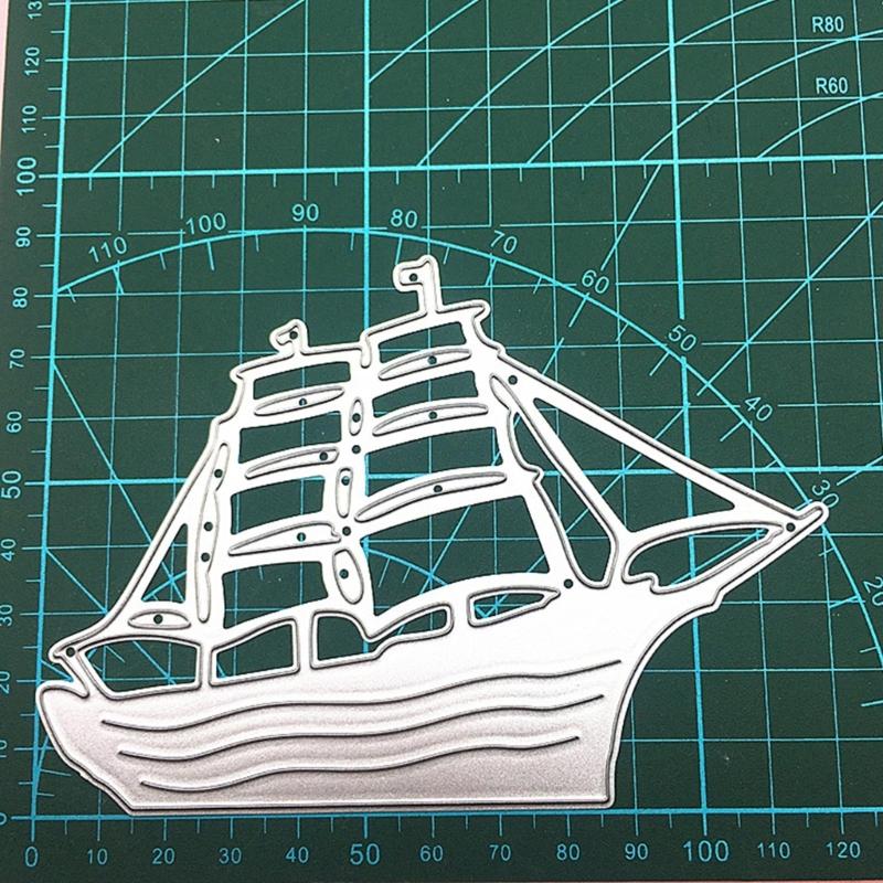 Sailing Ship Cutting Dies Ship Embossing Die Cuts Stencil for Scrapbooking Christmas Card Making DIY Photo Album