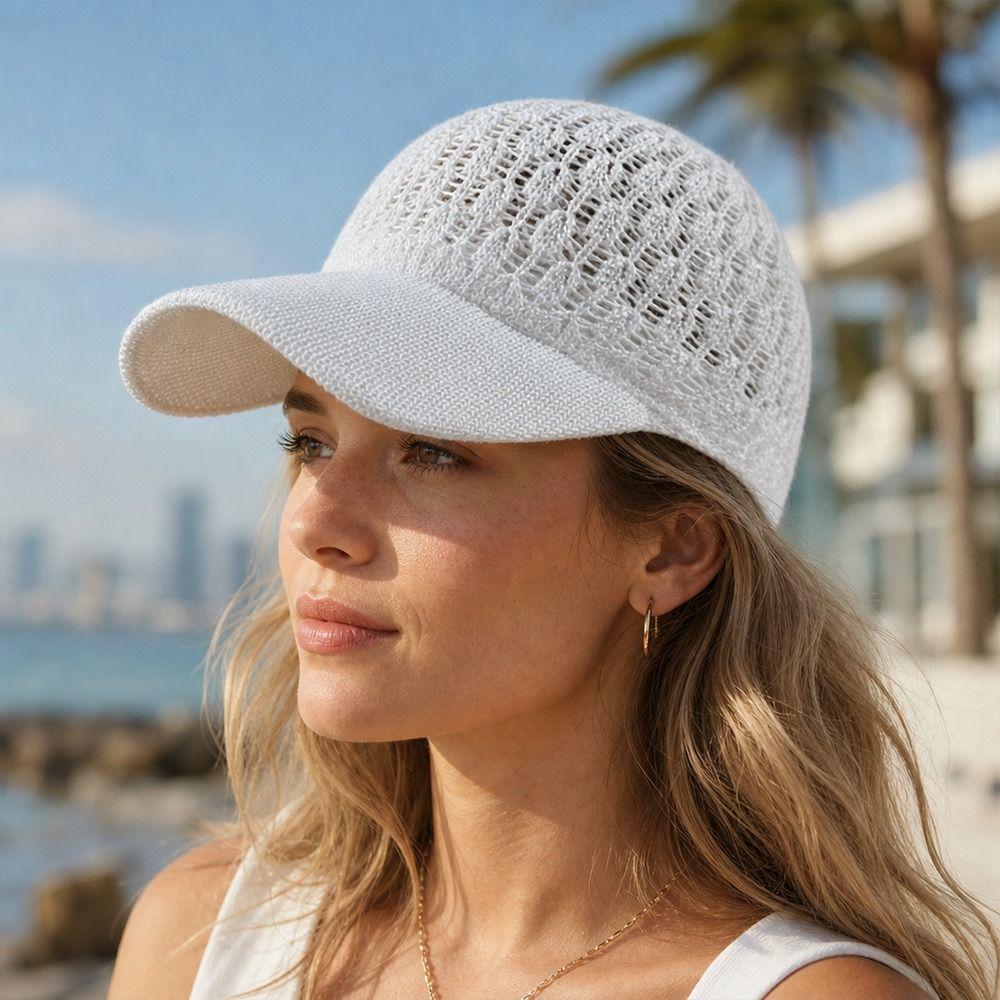 Solid Color Women's Peaked Cap Breathable Duck Tongue Cap Fashion Accessory Baseball Cap Summer