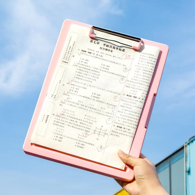 A4 Folder Side Opening Multifunctional Writing Pad Student Homework Clipboard Paper Storage