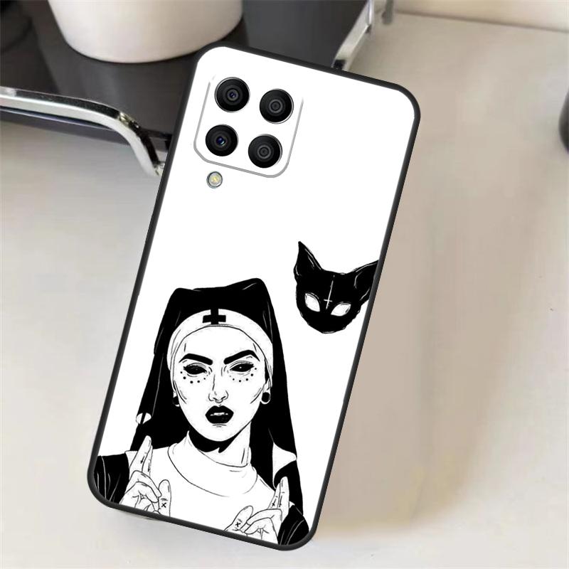 Gothic Witch Satan Case For Samsung Galaxy M53 M33 M23 M13 M14 M34 M54 M12 M22 M32 M52 M11 M51 M30s M31s Cover