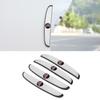 For Volkswagen n1Valve Stems Caps 1Set Car Anti-collision Strip Protector 3D Sticker Decoration Accessories For Volkswagen VW RLine R Golf Amarok