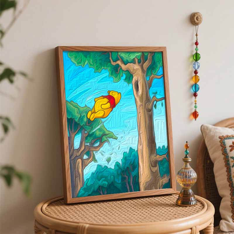 Disney Winnie The Pooh DIY Oil Painting Kits Hand Painting Home Decor Craft Gift Ideas Canvas Art Wall Hanging Paint By Numbers Set
