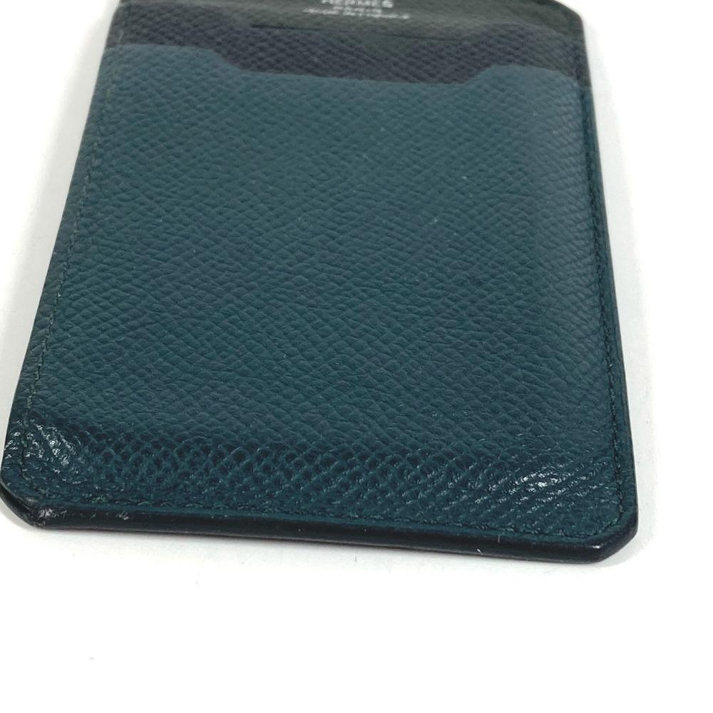 HERMES Logo City 3CC Business card holder/pass case, tricolor Card Case
