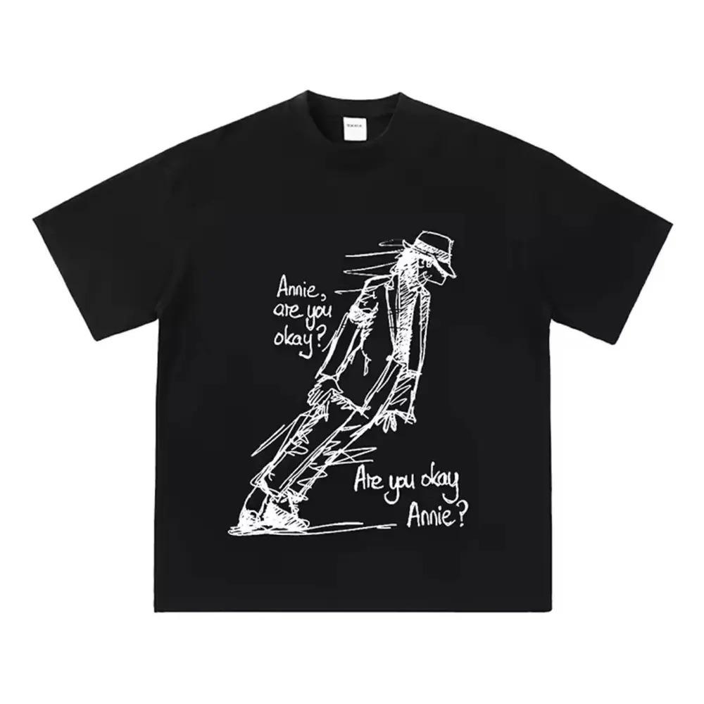 Streetwear Y2k Eye Catching Short Sleeve Black Tshirt Unisex Unisex Harajuku Couple Hip Hop Tee Adult Birthday Gifts