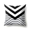 Polyester Pillowcase Black and White Printed Pillowcase Waist Cushion Cover Geometric Cushion Head Cushion Cover