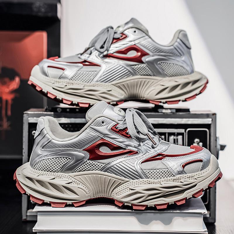 Ultra-light and Thin Sports Shoes American Round Head Ultra-light New Shock Absorption and Height Increase Casual Sports Lightweight Board Shoes