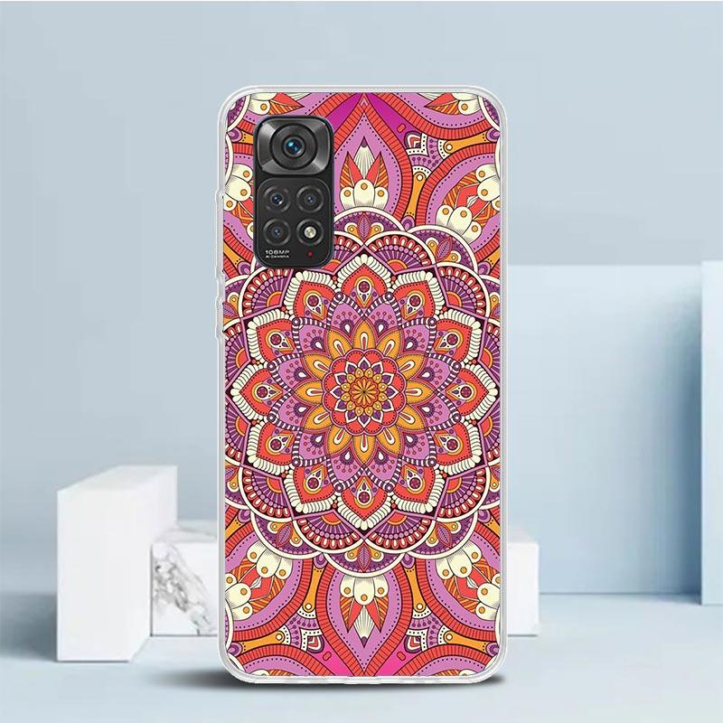 Totem Mandala Colorful Flower Phone Case For Xiaomi Redmi Note 15 14 14S 13 12S 12 Pro Plus 11S 11 11T 11E 10S 10 + Soft TPU Bac