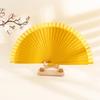 Traditional Wooden Hand Fan Classical Vintage Spanish Solid Color Folding Fan