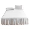 Ruffled Bed Skirt King Size Bed Skirt with Platform Queen Size Wrinkle-Free Fade Resistant Bed Skirt for Bedroom Hotel Women Men