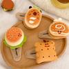 4Pcs Cartoon Hamburger Toast Plush Hair Clip For Girls Soft Kids Hair Accessories School Styling Tool for Toddler