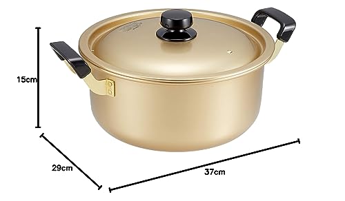 Hokuriku Aluminum 26cm Double-Handled Pot [For Gas Stove Only] Lightweight, Pure Oxalic Acid, Flavorful, Made In Japan
