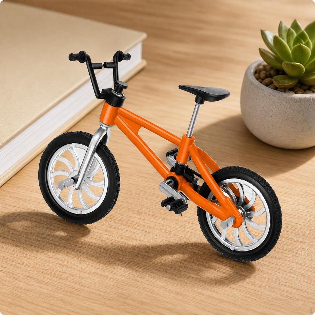 Realistic Alloy Cycle Model | Sturdy Metal Frame, Compact Desk Display Size, Miniature Toy Bike