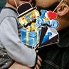 30pcs Blessing Father's Day Photo Props Blue Dress Up Costume Mask  Birthday Supplies
