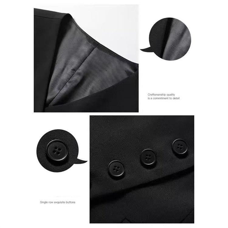 Spring Autumn V-neck Sleeveless Ladies Blazer Vest Coat Single Breasted Short Women's Suit Waistcoat Jacket
