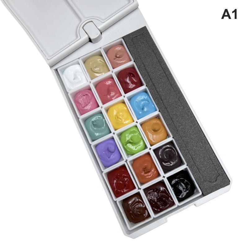 1 Stück Nagellackpalette No-Wipe Stempelgel 18/24 Farben für Nagelkunst Farbmischung Gradient Ombre Effekte DIY Maniküre Werkzeug A1 gray