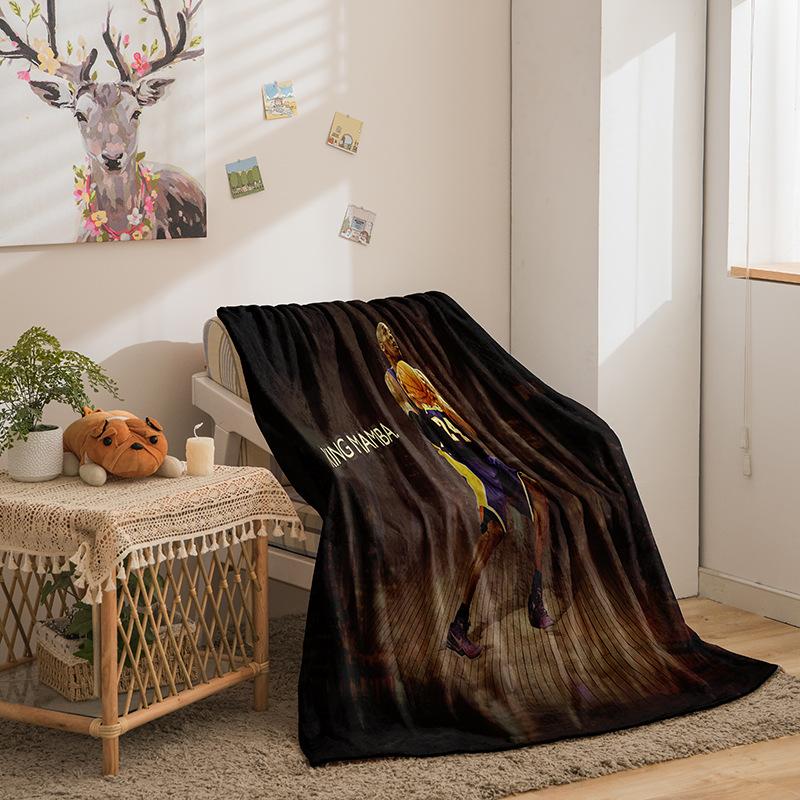 Basketball Star Series Flannel Blanket 3D Printed Sofa Blanket Thickened Blanket