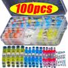 50/100PCS Set Car Insulated Terminal Electrical Wire Solder Seal Lug Terminals Shrink Butt Connectors Waterproof Heat Connector