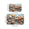 1 Stück Badvorleger - rutschfest, schnelltrocknend, wasserdichter Polyester-Türvorleger, Strandwellen-Design, ideal für Badezimmer, Schlafzimmer, Küche