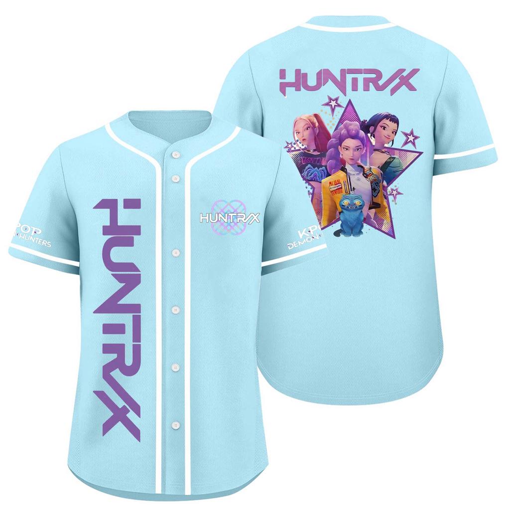 Children's Casual Cartoon Print Short-sleeved Baseball Jerseys Children's Sportswear Top