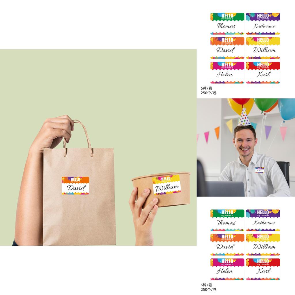 Bunte Cartoon-Namensaufkleber Rollenetiketten Perfekt für handgefertigte Geschenke und zum Versiegeln