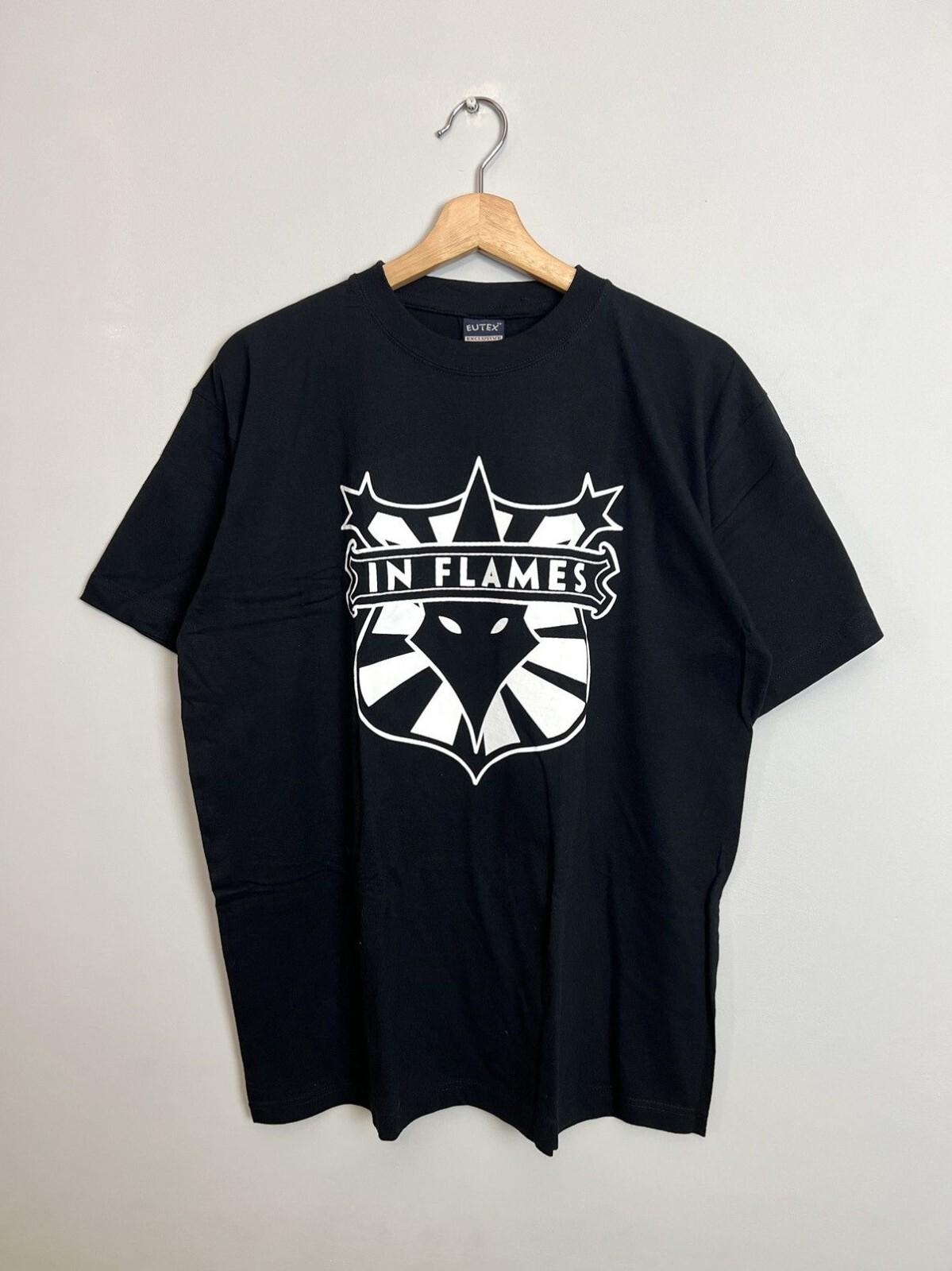 RARE VINTAGE Y2K IN FLAMES TOUR RARE METAL ROCK BAND TEE Unisex T-Shirt S