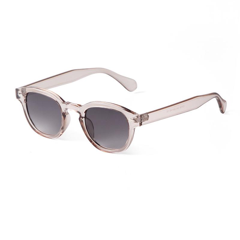 Fashion Transparent Elliptical Sunglasses Women Men  Retro Rivet Tortoise Small Square Sun Glasses UV400
