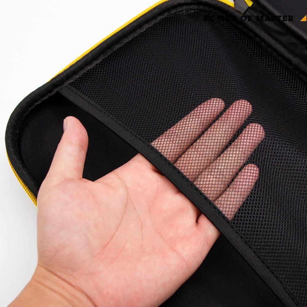 Square Shape Hard EVA Case Yellow Border Tool Box Organizer Outdoor Working