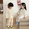 Children's Cotton Cartoon Pajamas - Unisex Nine-Sleeve Home Wear Set
